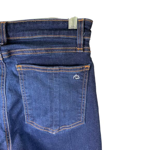Rag & Bone Jeans Women 27 Blue Denim Cate Mid-Rise Ankle Skinny Dark Wash Cotton - Picture 5 of 8